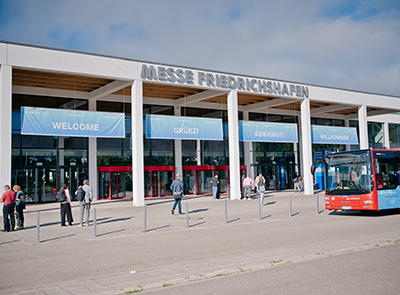 Messegelände Eingangsbereich Messe Friedrichshafen Messegelände Eingangsbereich Messe Friedrichshafen