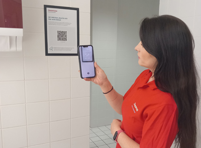 QR-Code für den digitalen Sanitärraumzette